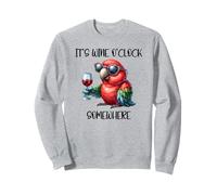 It's Wine O Clock Drinking Parrot Its 5 O'Clock Somewhere Felpa