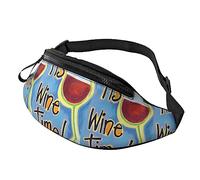 It's Wine Time Marsupi per uomo Donna con cinturino regolabile per corsa, viaggio, escursionismo, dog walking, allenamento