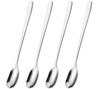 ITS4 - Set di 4 cucchiaini lunghi per caffè, in acciaio inox, per mescolare cocktail