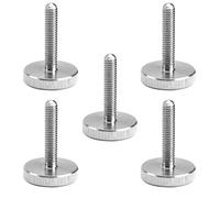 ITSOGOO 5 Pezzi DIN 653 Viti a Testa Zigrinata Piatta M4x20 mm,Bulloni Zigrinato Rotonde in Acciaio Inox,Stringere a Mano Vite Metrico per Macchine Uten sili e Dispositivi Meccanici