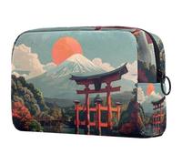 Itsukushima - Trousse da donna, con simbolo del santuario, borsa da viaggio per articoli da toeletta grande, pratica borsa organizer con cerniera, Multi, 18.5x7.5x13cm/7.3x3x5.1in, Beauty case