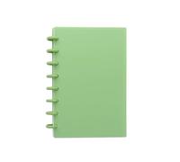 ITSYHPRO Disc Bound Notebook Junior Size (6.1"x8.86") 8 Discs Discbound Planner with 60-Page Refill Solid Color Cover(Green)