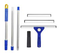 ITTHAO - lavavetri a manico lungo, tergivetri, tergivetro per doccia con 3 lame d'acqua sostituibili (20cm, 25cm, 30cm) con asta di prolunga rimovibile per doccia, porte in vetro, finestre, piastrelle