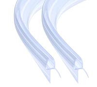 ITTISO Striscia sigillante pre-curvata per schermi doccia 2 x 80 cm per spessore vetro 5mm/6mm, striscia di tenuta per porta doccia curva, copre fino a 12mm di spazio, sostituisce quadrante doccia