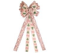 ITTRUH Fiocchi for Decorazioni for L'Albero di Natale, Puntale for Albero 11,8x34,7'', Morbido e Lungo, Facile da Appendere, con Tessuto Bacche, for Parete for Porte