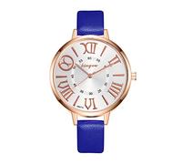 ITVIP Nuovo Orologio da Donna Cinturino Minimalista in Pelle a Tre Aghi con Elegante Orologio al Quarzo (Blu)