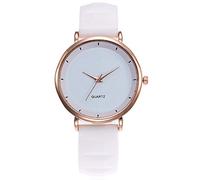 ITVIP Orologio in silicone Elegante orologio al quarzo selvaggio da donna a tre pin ultra sottile (Bianco)