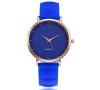 ITVIP Orologio in silicone Elegante orologio al quarzo selvaggio da donna a tre pin ultra sottile (Blu)