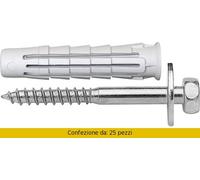 Tassello T6 Vte R 14 x 70 con Vite Elematic 25 Pezzi