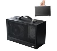 ITX Mini Custodia Per Computer - Telaio Da Scrivania Portatile In Alluminio Di Piccola Forma Mini Tower ITX Stile Valigia Spessa, Custodia Per PC Compatta | Custodia Per Costruzione Di Gioco Adatta