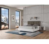 Ityhome Letto matrimoniale Egos Annalisa in nobilitato e similpelle da 160 cm