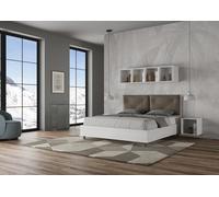 Ityhome Letto matrimoniale Egos Appia in nobilitato e similpelle da 160 cm