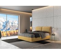 Ityhome Letto matrimoniale Mados in tessuto Aragona 3 da 160 cm