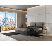 Ityhome Letto matrimoniale Mados in tessuto Aragona 8 da 160 cm