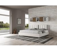 Ityhome Letto super king Annalisa in similpelle da 200 cm