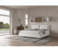 Ityhome Letto super king Appia in similpelle da 200 cm