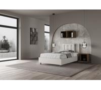 Ityhome Letto una piazza e mezza Annalisa in similpelle da 120 cm