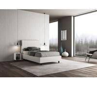 Ityhome Letto una piazza e mezza Sunny in similpelle da 130 cm