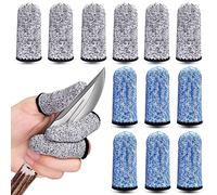 iTYOOS 12 Pezzi Riutilizzabili per Pollici Lettini per Dita Culle per Dita Guanti Antitaglio Finger Cots Protezione Resistente per Lavoro, Cucina, Giardino, Sculture