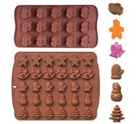 iTYOOS 2 Pezzi Stampi per Cioccolato, Stampo per Cioccolato, Stampo per Cioccolato a Forma di Cuore, Stampo Silicone Natale, Stampi Silicone per Quotidiano DIY Cioccolato Dolci, San Valentino Natale