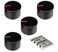 iTYOOS 4 Pezzi Manopola Fornello a Gas, 6mm Pomello Fornello Gas Manopole Forno, Pomelli Cucina di Controllo Gas Manopole Piano Cottura Manopola Stufa a Gas per Cucina Forno Fornelli a Gas