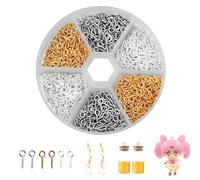iTYOOS 600 Pezzi Mini vite Occhio Chiodo Gancio Filo Anello Mini, Ferro Piccola vite Occhio vite Occhio di Pecora Chiodo Usato per Appendere Gioielli per fare Artigianato