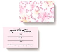 ITZAMNA Your Next,Biglietti per appuntamenti con fiori di ciliegio Sakura Pink Client Appuntamento promemoria per saloni, truccatori, parrucchieri, nail art, cura degli animali, confezione da 100