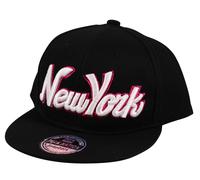 ITZU YOUTH KIDS Cappello Snapback Con Bordo Glitter New York Script NY Unisex