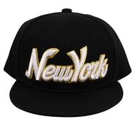 ITZU YOUTH KIDS Cappello Snapback Con Bordo Glitter New York Script NY Unisex