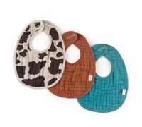 Itzy Ritzy Set di 3 bavaglini (stampa mucca)