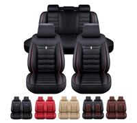 ItZza Auto Coprisedili Set per Ford EcoSport 2014-2018 2019 2020 2021 2022 Pelle Custom Fully Surround Car Seat Cover Protezioni Accessori,BlackRed