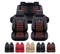 ItZza Auto Coprisedili Set per Mitsubishi L200 2015 2016 2017 2018 2019 2020 2021 2022 2023 2024 Pelle Custom Fully Surround Car Seat Cover Protezioni Accessori,BlackCoffee
