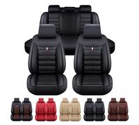 ItZza Auto Coprisedili Set per Mitsubishi L200 2015 2016 2017 2018 2019 2020 2021 2022 2023 2024 Pelle Custom Fully Surround Car Seat Cover Protezioni Accessori,Blackstyle
