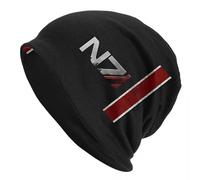 IUAOUADA Cappello Invernale Unisex Classico Videogioco N7 Mass Effect Unisex Cappelli per Adulti Cappelli da Maglia Cappello a Maglia Hip Hop Caldo Regalo di Cappelli con Teste da Esterno