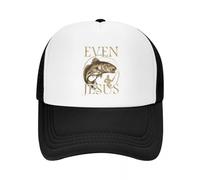 IUAOUADA Outdoor Unisex Golden Religious Fisher persino Gesù ha Una Storia di Pesca Cappellino da Baseball in Rete Personalizzata Donne Stampa Uomini Cappello da Spiaggia Cappello da Camionista