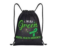 IUBBKI A maggio indossiamo il verde, mese della consapevolezza mentale, zaino con coulisse, borsa da palestra, piccolo zaino da viaggio, borse sportive per donne e uomini