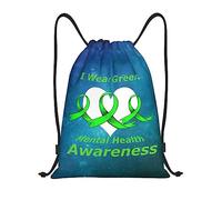 IUBBKI A maggio indossiamo il verde, mese della consapevolezza mentale, zaino con coulisse, borsa da palestra, piccolo zaino da viaggio, borse sportive per donne e uomini