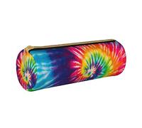 IUBBKI Astuccio in pelle AbstractSwirlDesignTieDye Holder Pouch Box Makeup Bag Organizer con cerniera per ufficio scolastico