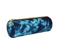IUBBKI Astuccio in pelle BlueSeaTieDyePattern Holder Pouch Box Makeup Bag Organizer con cerniera per ufficio scolastico