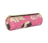 IUBBKI Astuccio in pelle CuteKawaiiPugDogLover Holder Pouch Box Makeup Bag Organizer con cerniera per ufficio scolastico