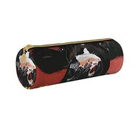 IUBBKI Astuccio in pelle FarmCowSunflower Holder Pouch Box Makeup Bag Organizer con cerniera per ufficio scolastico