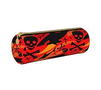 IUBBKI Astuccio in pelle HipsterSharkSkullBye Holder Pouch Box Makeup Bag Organizer con cerniera per ufficio scolastico