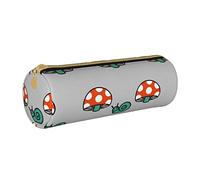 IUBBKI Astuccio in pelle MushroomSnailLover Holder Pouch Box Makeup Bag Organizer con cerniera per ufficio scolastico