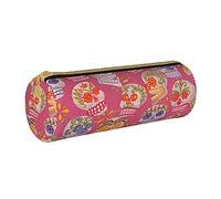 IUBBKI Astuccio in pelle SugarSkullDayOfTheDead Holder Pouch Box Makeup Bag Organizer con cerniera per ufficio scolastico