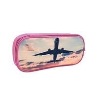 IUBBKI Astuccio per matite Borsa per penne Aereo Sunset Borsa per matite di grande capacità Organizzatore per penne Astuccio per matite Scuola universitaria per ragazzi e ragazze
