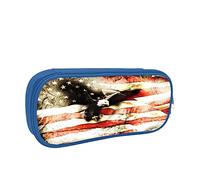 IUBBKI Astuccio per matite Borsa per penne Bandiera americana Fly Eagle Borsa per matite di grande capacità Organizzatore per penne Astuccio per matite Scuola universitaria per ragazzi e ragazze