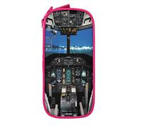 IUBBKI Astuccio per matite Borsa per penne Cabina di pilotaggio dell'aeroplano Borsa per matite di grande capacità Organizer per penne Astuccio per matite Scuola universitaria per ragazzi e ragazze