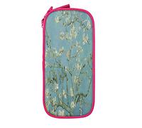 IUBBKI Astuccio per matite Borsa per penne Cherry Plum Flowers Borsa per matite di grande capacità Organizer per penne Astuccio per matite College School for Boys Girls