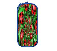 IUBBKI Astuccio per matite Borsa per penne Coccinella rossa Borsa per matite di grande capacità Organizzatore per penne Astuccio per matite Scuola universitaria per ragazzi e ragazze