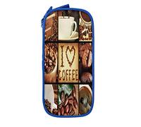 IUBBKI Astuccio per matite Borsa per penne Collage di caffè Borsa per matite di grande capacità Organizzatore per penne Astuccio per matite Scuola universitaria per ragazzi e ragazze